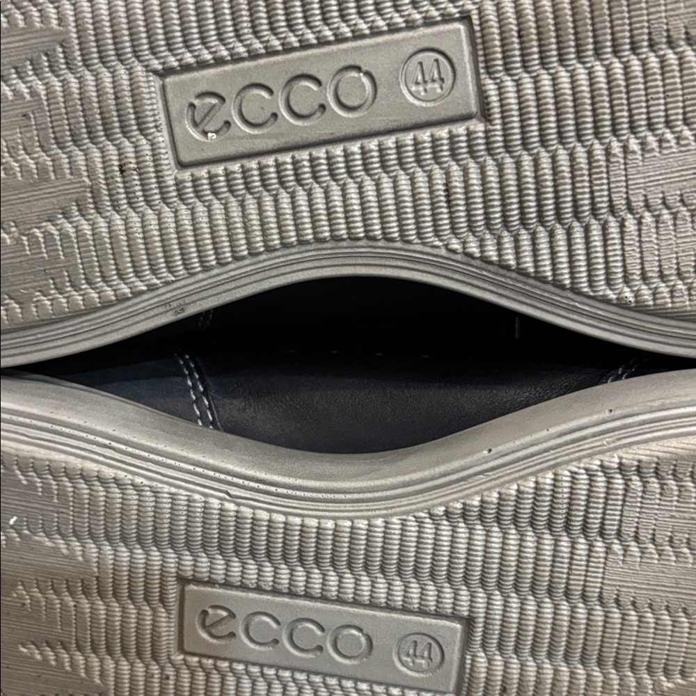 Ecco Collin Black Leather Casual Sneakers Size 44 - Picture 9 of 11